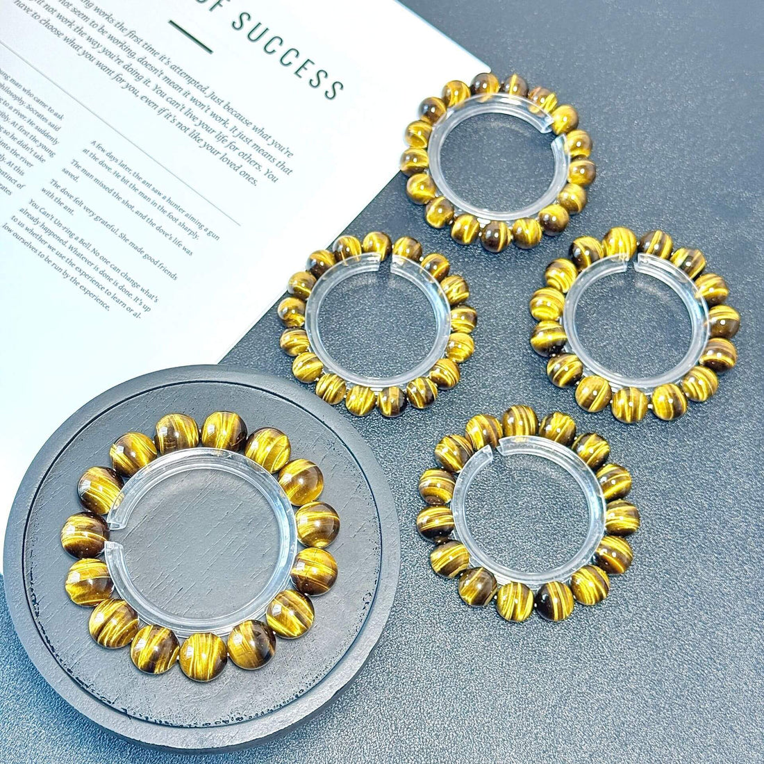 LUCKY EYE · NATURAL GOLDEN TIGER EYE BRACELET